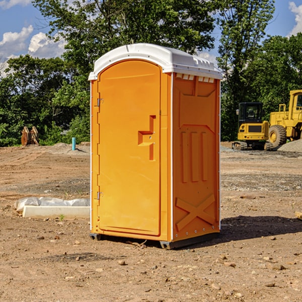 how often are the portable toilets cleaned and serviced during a rental period in Danville